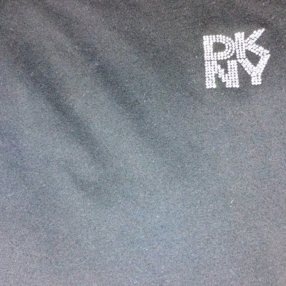 DKNY Black Tee with Rhinestone Logo